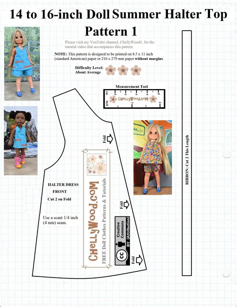 Printable 18 Doll Clothes Patterns Pdf Free